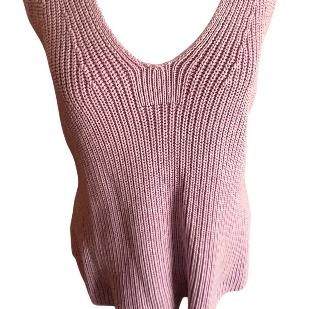 Tommy Bahama Lilac Pink Pima Cotton Bamboo Shaker Knit Sweater Vest Medium NWOT - Picture 3 of 6